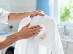 Dłonie czyszczące żeliwny ruszt kuchenki gazowej za pomocą szczotki drucianej w nowoczesnej kuchni.